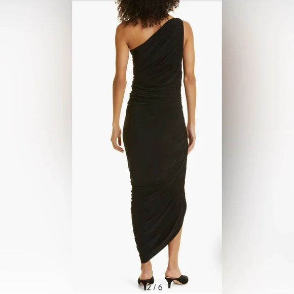 Norma Kamali Black One Shoulder Dress - Picture 2 of 8